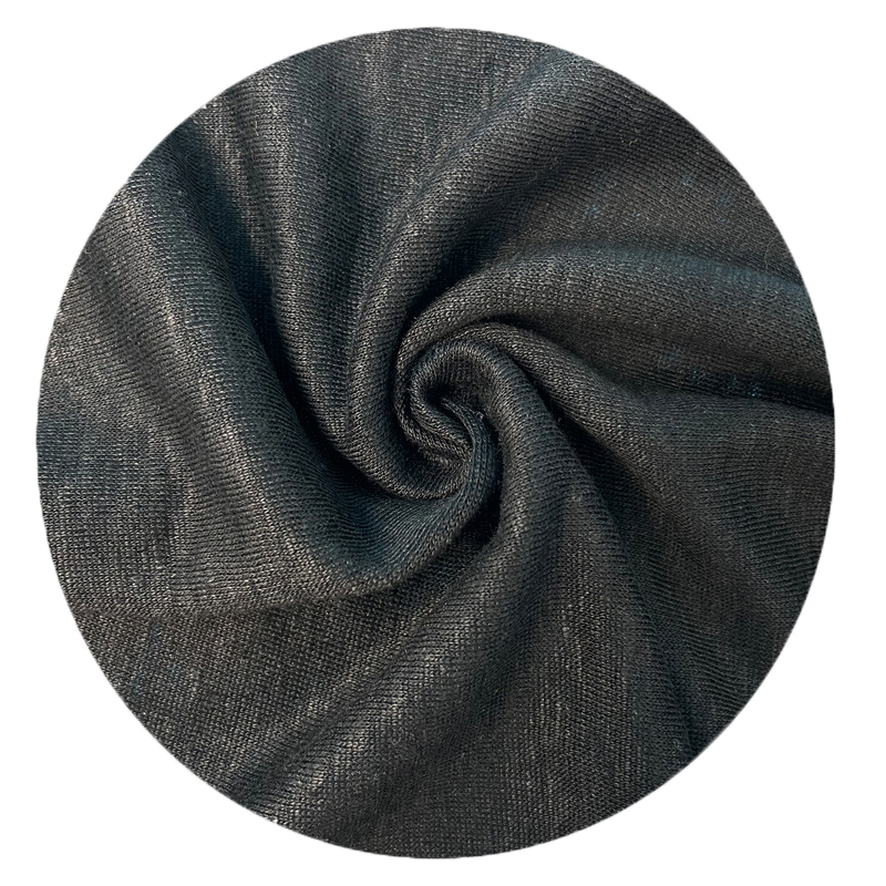 Linen/Single Jersey--Black